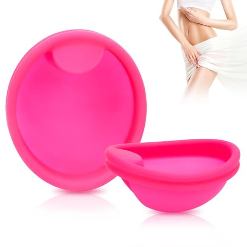 Lot de disques menstruels, disques menstruels, 2 tailles S + L et poches de rangement, disques réutilisables, en silicone médical pour femmes actives, sport, natation