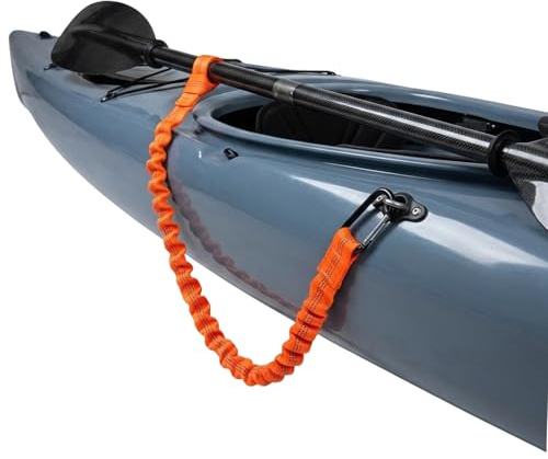 SrgPui Kayak Accessories, PaddleBoard Accessories, Paddle Leash for Kayaking and Fishing, Coiled Stretchable Design with Carabiner, Secure Lanyard for Water Sports Equipment,152.4cm Length