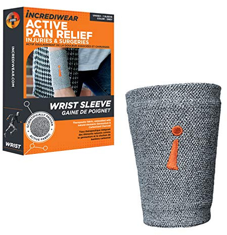 Incrediwear Wrist Sleeve – Wrist Brace for Women and Men, Helps with Inflammation, Swelling & Joint Pain Relief, Wrist Support for Recovering from Injury & Surgery (Grey, S/M)