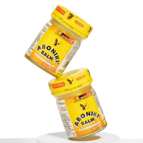 Aboniki Balm (2 Plastic Jars) – Powerful Topical Pain Relief Balm for Sore Muscles & Joints | Anti-Inflammatory Muscle Rub for Lower Back, Knee, Neck & Shoulder |Soothing Relief for Stiffness & Cramps