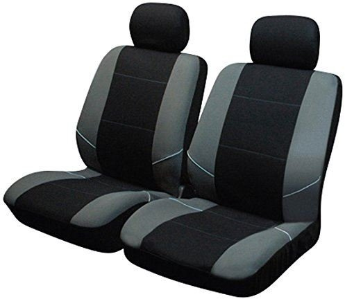UKB4C Black/Grey Front Pair of Car Seat Covers for Rav 4 All Models