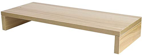 Skrivbordsskärmstativ, PC-skärm och bärbar datorstativ, Skärmstativ Skrivbordshylla Trästativ för skrivbord, 50 x 20 x 7,7 cm (natur)