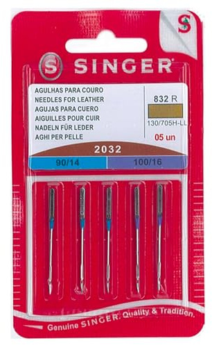 Singer N2032S1416M503 Agujas de cuero Plata