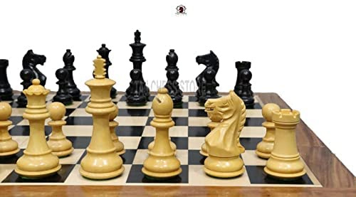 Schackset i trä – Fierce Knight schackspel och 43 cm schackbräde – Staunton schackpjäser | 8,9 cm kung med 2 extra Queens– turneringsschackset