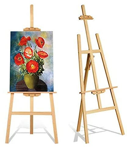 Künstler-Staffelei – Studio-Staffelei, A-Rahmen, Holzstaffelei zum Malen, Skizzieren, Ausstellen, Ausstellen und Kunstkünstler, verstellbarer Leinwandständer zum Malen, 1,5 m