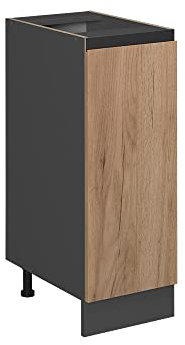 Vicco Apothekerschrank R-Line, Goldkraft Eiche/Anthrazit, 30 cm J-Shape, ohne Arbeitsplatte