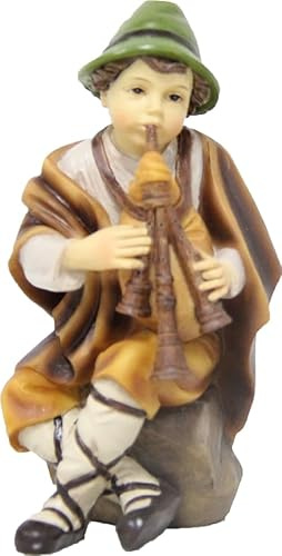 FADEDA herde med säck/höjd: 7 cm/handmålad/detaljerade krubbfigurer – julbord, dekoration, krubbtillbehör