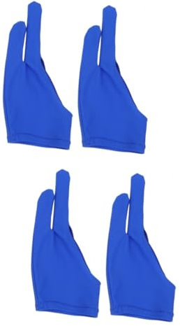 TOKIDNY 4stücke Künstler-zeichenhandschuh Zwei Finger Malhandschuhe Blau Für Tablet-zeichnungen Skizzieren Und Malen Mit Rutschfester Schweißresistenter Funktion Für Optimale