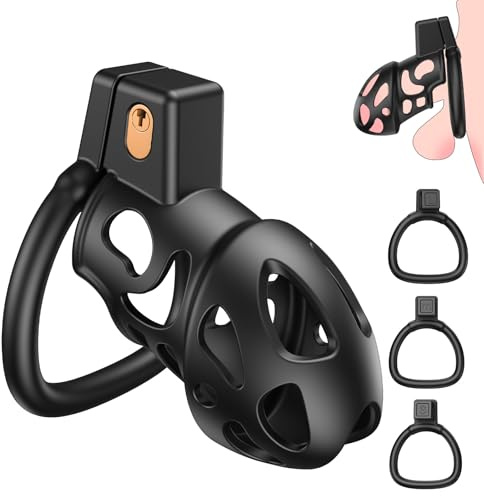 Chastity Cage Male Sex Toys Cock Cage, Lightweight Penis Cage Male Chastity Devices for Men with 3 Different Sizes Adjustable Cock Rings,Adult Toy Penis Cock Exercise Sex Toys4mens UK