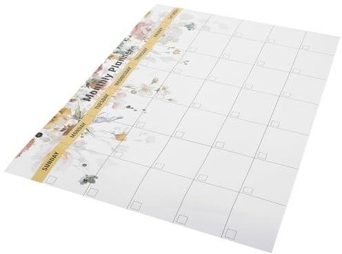 Cabilock Tablero Magnético para Planificación con Imanes para Nevera Pizarra Borrado Seco Reutilizable Calendario Mensual Portátil para Listas y Recordatorios Domésticos