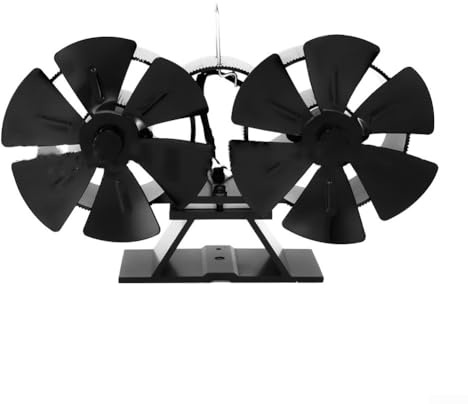 Ventilador de estufa, ventilador de horno de alto volumen de aire de 12 aspas, ventilador de chimenea de energía térmica de alta velocidad para una máxima distribución del calor