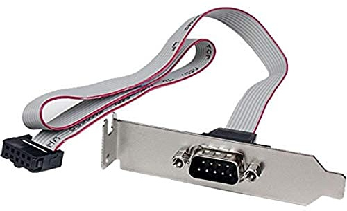 StarTech Adaptador Bracket Perfil Bajo Serie DB9 a IDC10 40cm (PLATE9M16LP) | Low profile, Serie RS232, DB9 macho a IDC 10 pines hembra