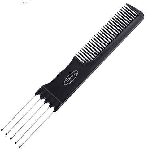 Fine Lines Lift Comb – Backcombing Tool with 5 Stainless Steel Pins & Balled Tips – Teasing Accessory for Volume, Sectioning & Styling – Unisex Salon Hair Tool for All Hair Types]