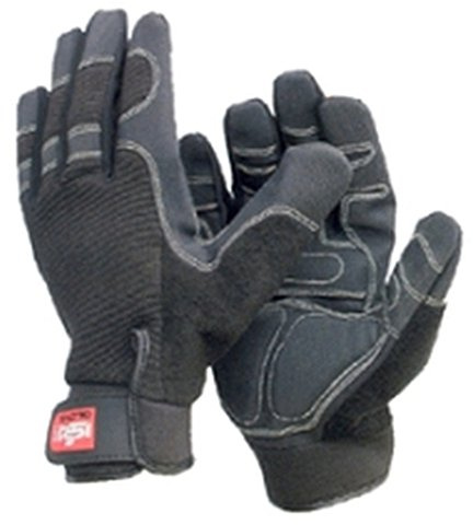 N. 1 PAIA DI GUANTI ANTI SHOCK NERI ISSA 7206 - TG.L