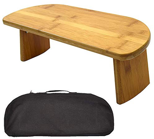 Yclty Tragbare Meditationsbank, Bambus-Meditationshocker Klappbarer Kniesitz Yoga-Bank Ergonomisch geformter Kindersitz - Esoterische Geschenke
