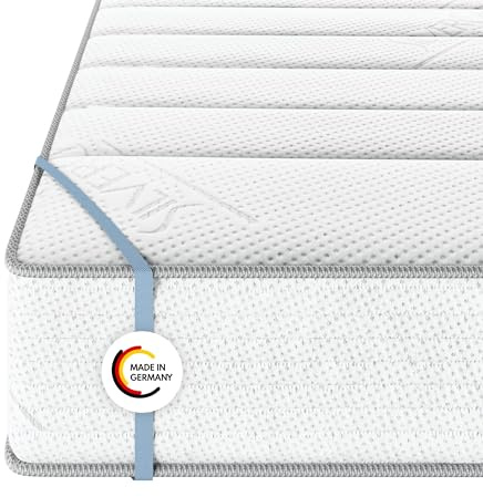 MSS e.K. Federkernmatratze Medic Silver | 90 x 200 cm | H4 | EXTRA HOCH 24 cm (Kernhöhe: 22 cm) | 7 Körper-Liegezonen | TASCHENFEDERKERN | Komfortschaum | exklusiver Borderbezug