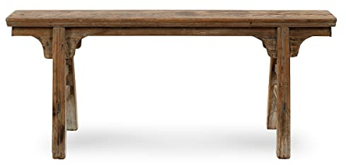 Artissance Vintage Noodle Front Panel, Weathered Natural Wood Finish (Size & Color Vary) Indoor Bench