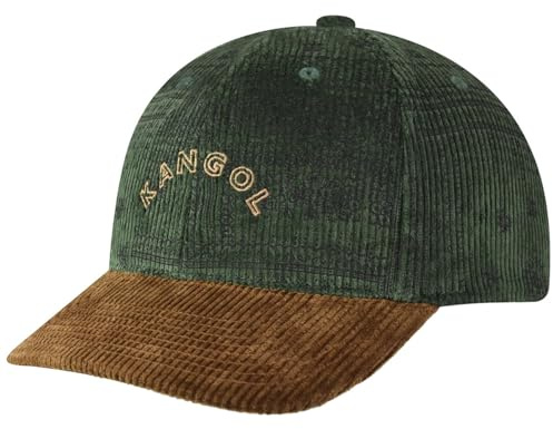 Kangol Flexfit Cord Cap Basecap Baseballcap Fullcap Cordcap Damen/Herren - mit Schirm Winter Herbst-Winter - L/XL (58-61 cm) Oliv