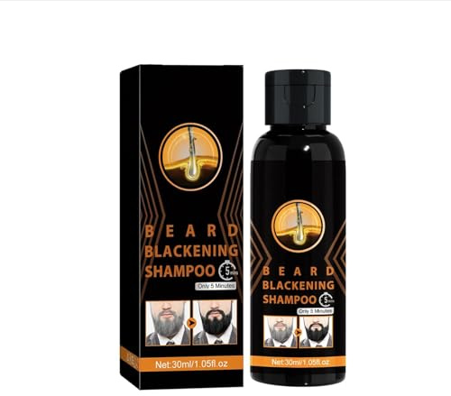 Grgowe Color de Barba Negro - Barra de Champú para Oscurecer la Barba - Jabón Diario para Hombres