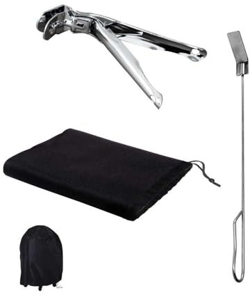 Cecotec Grillbesteck-Set aus Edelstahl DragonPack 6000 S. Werden Sie zum Grillmeister: Zange mit festem Griff, Kohleschürhaken und widerstandsfähige Schutzhülle.