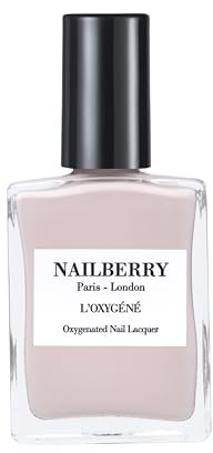 Nailberry L'Oxygéné Oxygenated Nail Lacquer | Tokyo Spring | Light Nude-Lilac Opaque Polish | UV Protected Long-Wear Nail Polish | 12-Free | Vegan & Halal | Cruelty & Gluten Free | 15ml