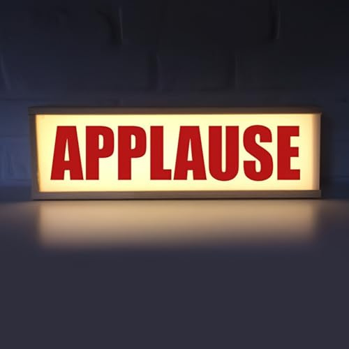 Applause RGB LED Neon Lightbox Dimmable Wall Mountable Pulsing Studio Warning Sign Illuminated Lights Sign for Cinema Libraries Cafes Home Company Desk Wall Decor USB Powered