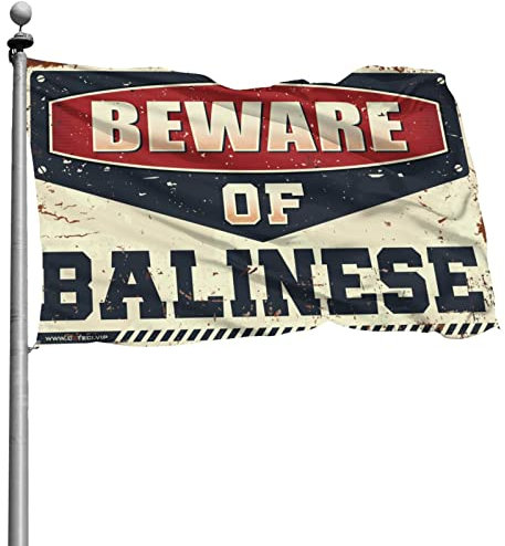 Man Cave Bar Attenzione Bandiera Balinese Decorazione Country Fall Signs per Portico Anteriore (60 x 90 cm)