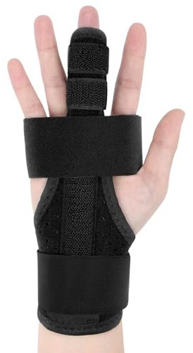 flintronic Stecca per Dito, Regolabile Stecca per Mignolo, con Alluminio Incorporato, Tutore Polso, Alleviare il Dolore, per Proteggere e Sostenere le Dita & Immobilizzazione Delle Nocche Rotte (Blu)