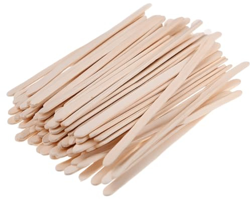 LesNice 5.5 Inch Wooden Coffee Stir Sticks, 200 Count Premium Natural Birch Wood Stirrers for Coffee Bar Accessories, Disposable Beverage Stirrers for Hot/Cold Drinks, Eco-Friendly & Splinter-Free