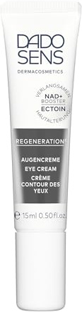 DADO SENS Crema para ojos regeneradora (15 ml) – Cuidado de ojos antienvejecimiento, suaviza la zona de los ojos, cuidado hidratante intensivo, para pieles sensibles, con ectoína y refuerzo NAD+