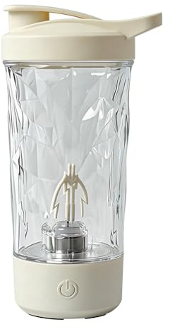 SGZIOO Shaker Proteinas, Shaker Electrico y Automático, Agitador para llevar, Antifugas y con Escala de Medición, Vaso Mezclador Proteinas de Caffè, Tè, Cioccolata CaldaLatte, Cacao, 500ML