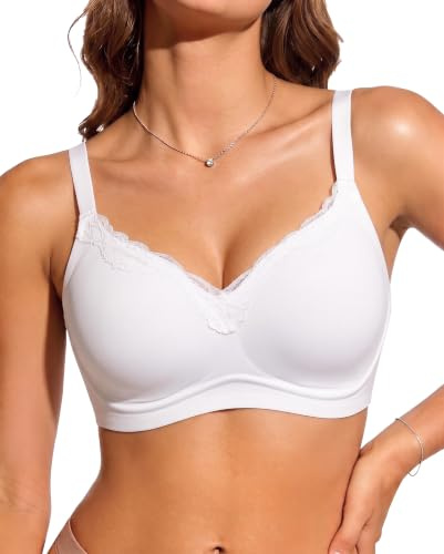 Bresdk Wireless Jelly Bra for Women, Seamless Non Wired S-3XL