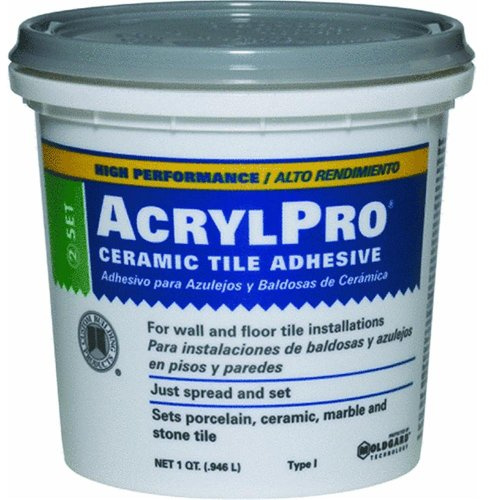 Custom Building Products ARL4000QT 1 Quart AcrylPro Ceramic Tile Mastic, White