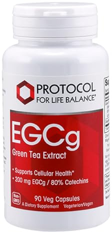 Protocol EGCg 200 mg - 200 mg EGCg Green Tea Extract - Phytonutrients & Polyphenols Supplement* - Kosher & Vegan - 90 Veg Capsules