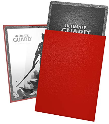 Ultimate Guard UGD010109 Kartenhüllen, Rot, Standard Size (66 x 91mm)