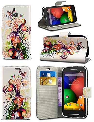 London Gadget Store New Creative Graphic Pattern Wallet Case Cover Printed Design with Integrated Stand for Samsung Galaxy Core Prime G3608 - Spring Butterfly