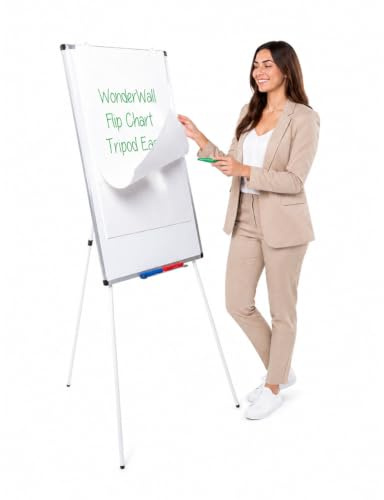 Wonderwall Magnetic Tripod Flipchart Easel, A1, 1000 x 680 mm