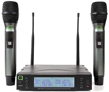 Q Audio QWM1960 Dual Handheld Wireless Microphone System CH38