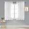 DWCN White Net Curtains for Windows 54 Drop, Rod Pocket Voile Curtain Bedroom Sheer Curtains Semi-Transparent Light Filtering Curtains for Bedroom Kitchen Living Room Nursery, W46xL54 Inch, 2 Panels