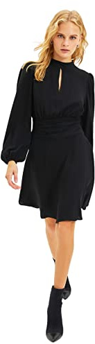 Trendyol TWOAW22EL0980 Vestido, Black, 36 para Mujer