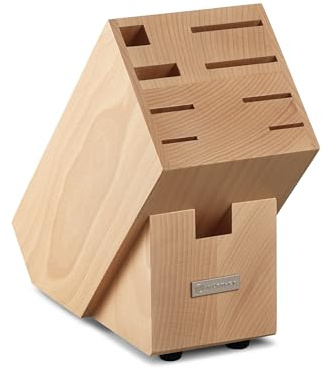 WÜSTHOF 9-Slot Wide European Knife Block, Beech