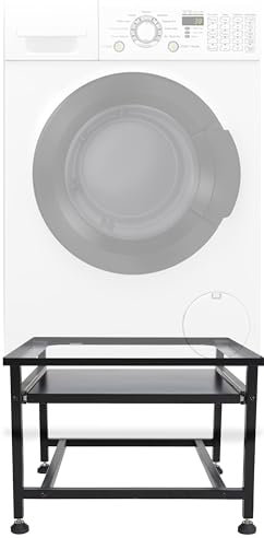 CLP Waschmaschinen-Untergestell Melfort I Sockel Mit Ausziehbarer Ablage, Farbe:schwarz
