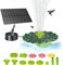 Solar Springbrunnen für Außen, Solarbrunnen Solar Wasserpumpe mit 9 Sprüh Effekten, Solar Teichpumpe Solar Fontäne Pumpe für Garten Teich Vogel-Bad Wasserspiel