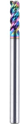 SpeTool VHM 3 Flöten Alufräser 6mm Schaft CNC Fräser 18mm Schnittlänge Schaftfräser mit DLC Beschichtung für Aluminium und Kunststoff