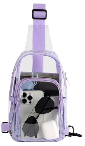 TINYAT Klar slingväska män stadion godkänd transparent axelväska för kvinnor crossbody väska med justerbar rem