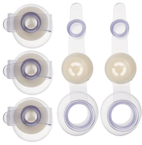 Kisangel Lot de 5 housses de valve de valve de colle pour matelas gonflable, matelas complet, adaptateur, petites valves, bouchon de valve de rechange pour matelas gonflable, bouchon d'air en PVC