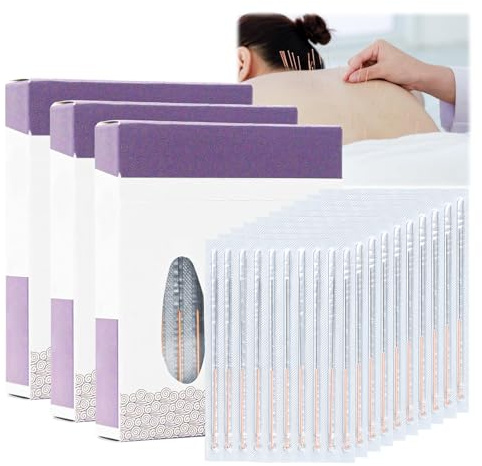 Lot de 300 aiguilles d'acupuncture, thérapie par aiguilles d'acupuncture, 0,30 x 40 mm, aiguilles d'acupuncture à cinq éléments, pour soulager la fatigue, pour praticiens d'acupuncture et