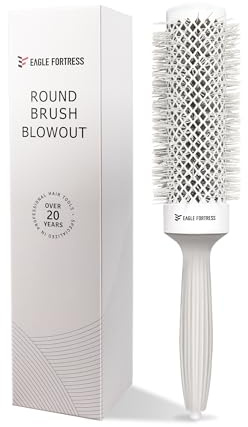 Round Brush Extend - Cepillo redondo profesional con tecnología de cerámica e iones, innovadora combinación de cerdas para dar volumen, suavidad y peinado, ideal para flequillo, reventón y peinados