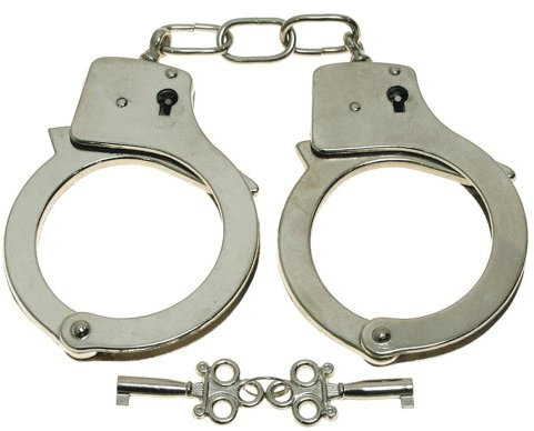 MFH Handschellen Handfessel verchromt mit 2 Schlüsseln