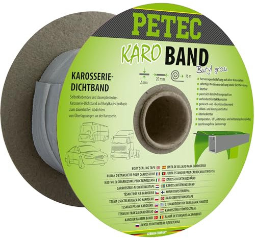 Petec BUTHYL DICHTBAND 16 MM X 10 M, GRAU 87520